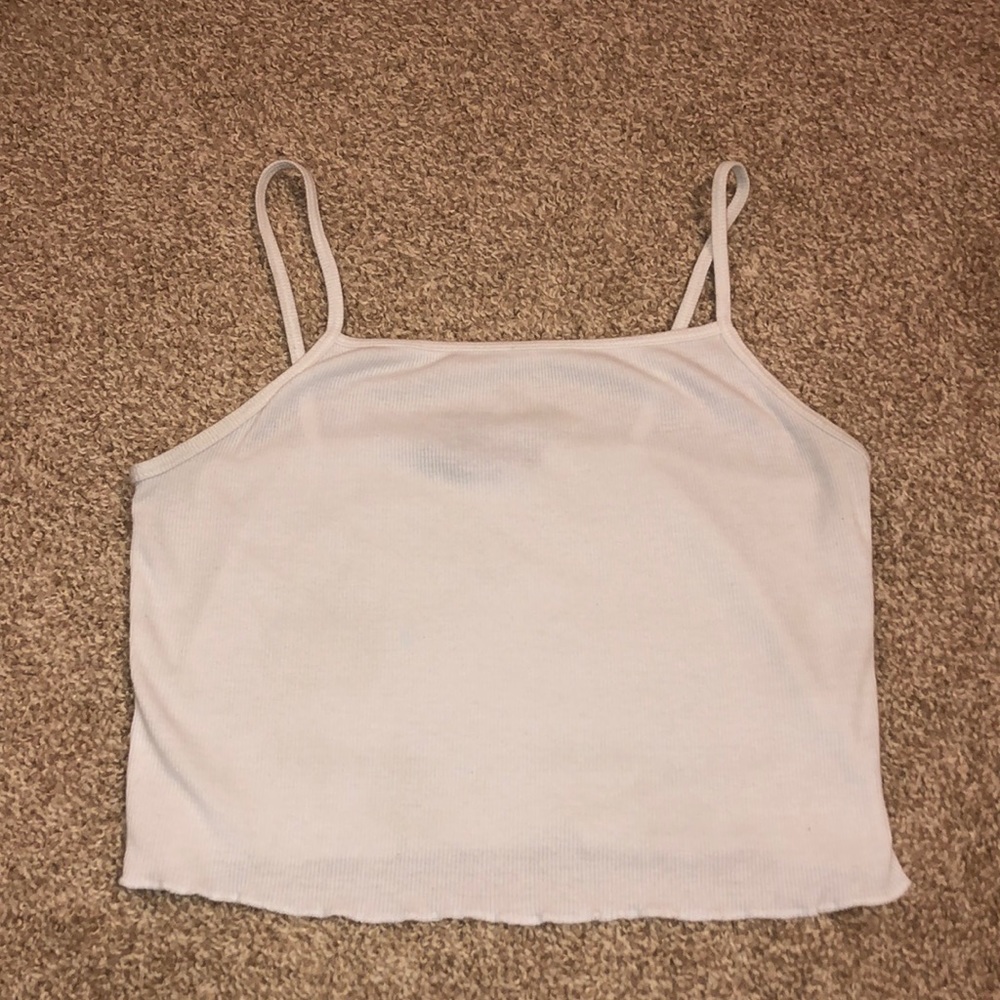 Forever 21 white cropped tank top